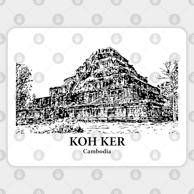 Koh Ker - Cambodia Sticker by Lakeric